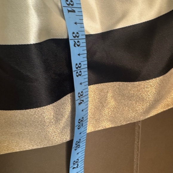 ELIZA J Black White Gold Striped A-Line Dress Sz 8P Medium Bloomingdales Jewels - Picture 13 of 13